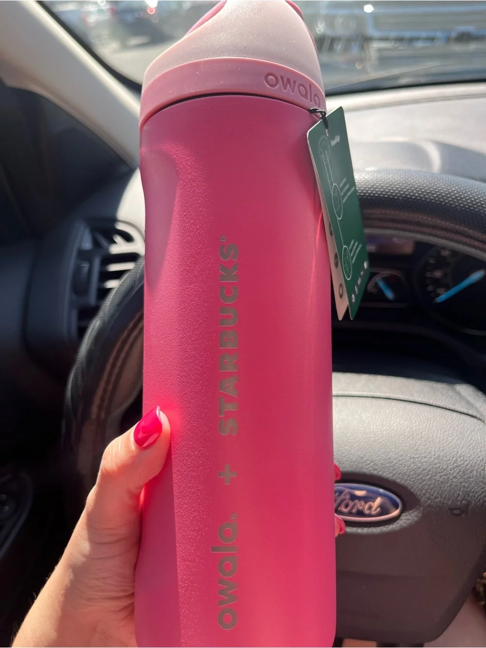 OWALA + STARBUCKS Pink Insulated Travel Bottle